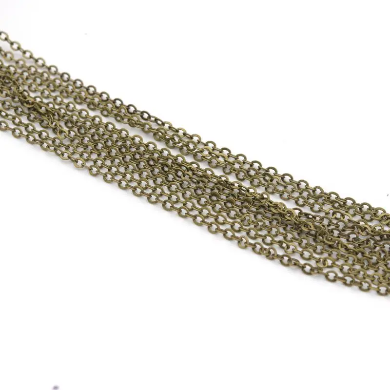 Плоское кольцо 5 метров под античную бронзу медная металлическая цепочка для