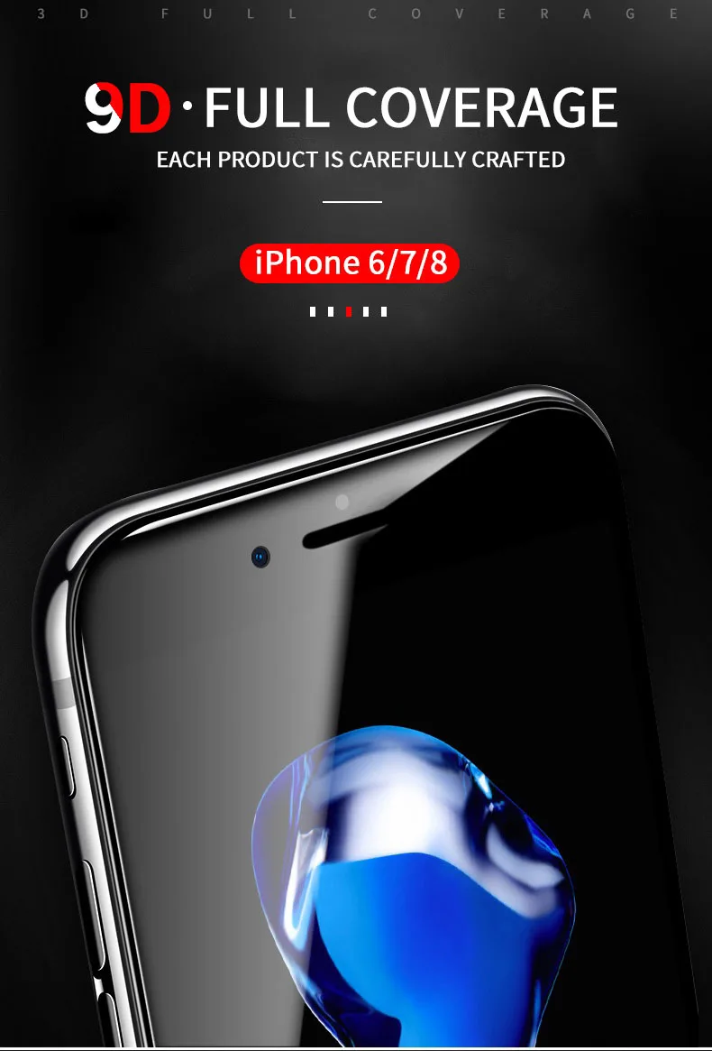 NFH 9D чехол Защитное стекло для iPhone 6 6S Xs MAX 5D 6D 9H закаленное стекло для iPhone 6S Plus 7 8 пленка X S Защита экрана
