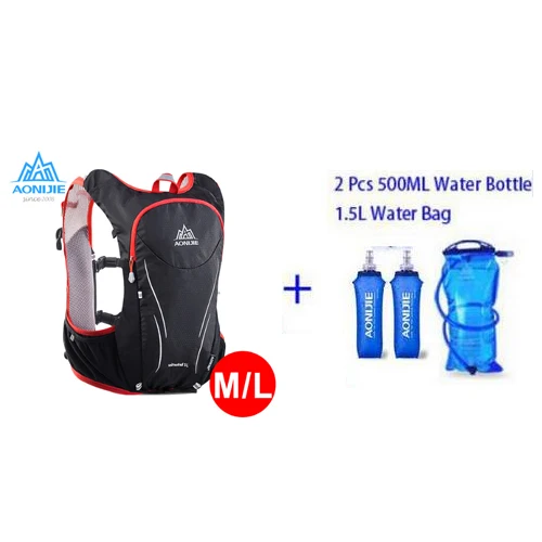 Red ML All AONIJIE 5L мужской женский жилет для марафона, гидратационный жилет для л, сумка для воды, сумка для велоспорта, пешего туризма, рюкзак для занятий спортом на открытом воздухе - Цвет: Red ML All