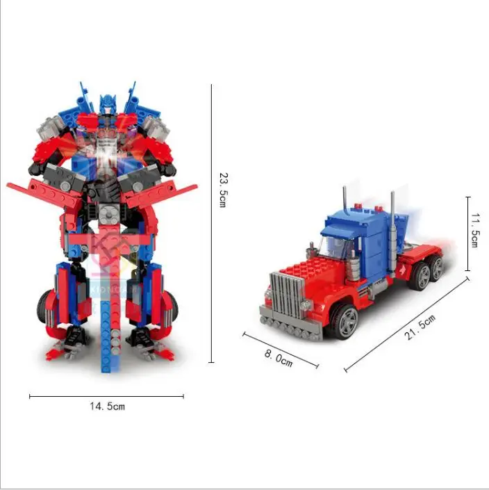 Головоломка сборки малых частиц building block Игрушка два-в-одном переменная робот |