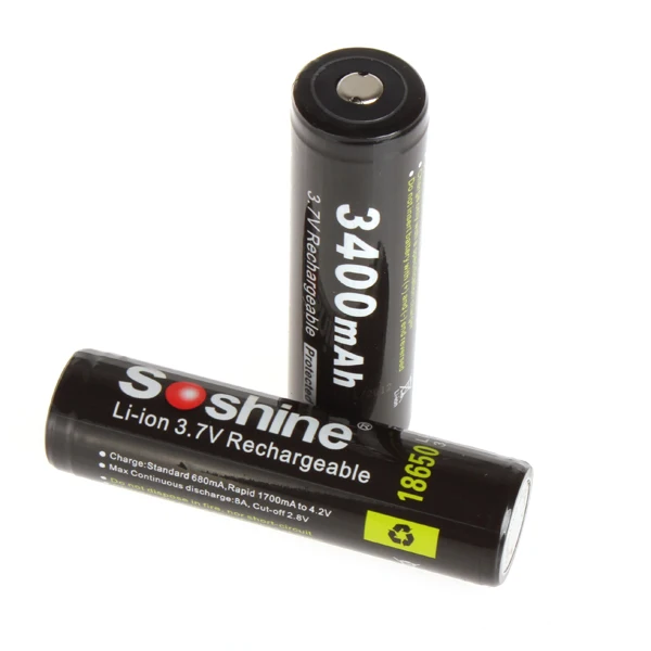 2 шт./лот 3 7 V 3400mAh 18650 перезаряжаемая батарея защищенная высокоразрядная