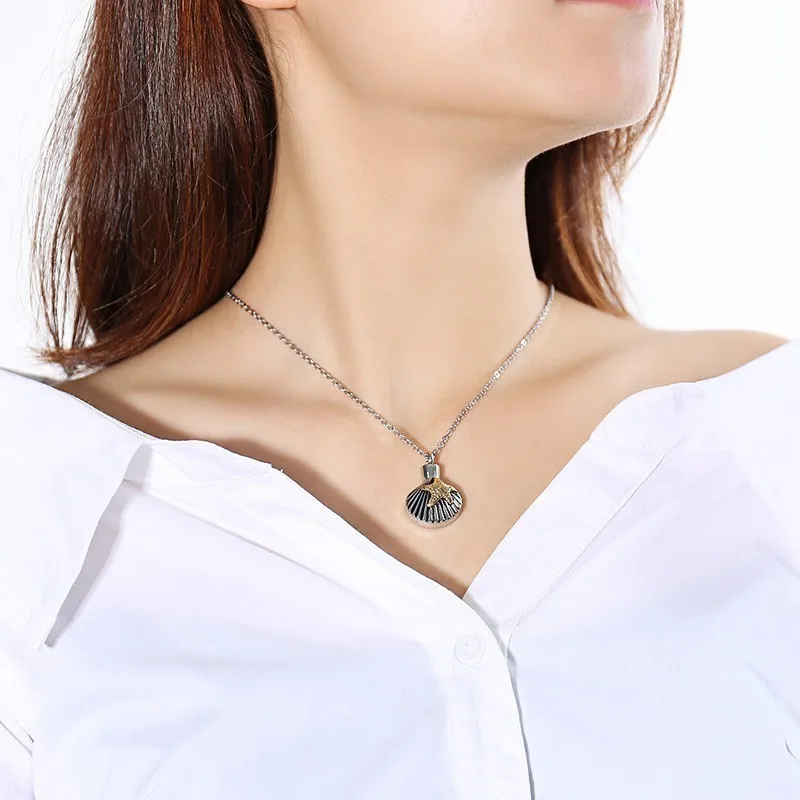 Vnox Shell подвеска в виде морской звезды для женщин и мужчин из нержавеющей стали урн