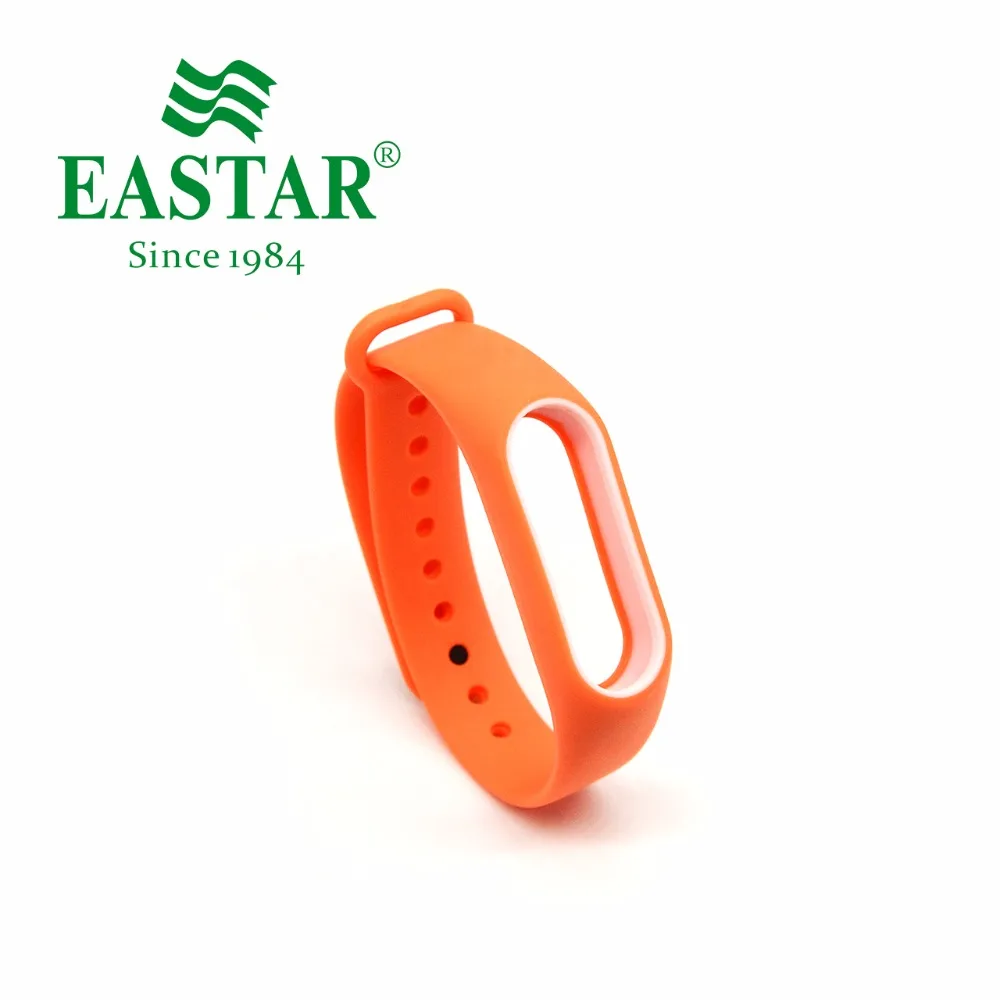 Eastar Оранжевый Красный Розовый Смарт часы ремешок аксессуары для Mi Band 2 красочные