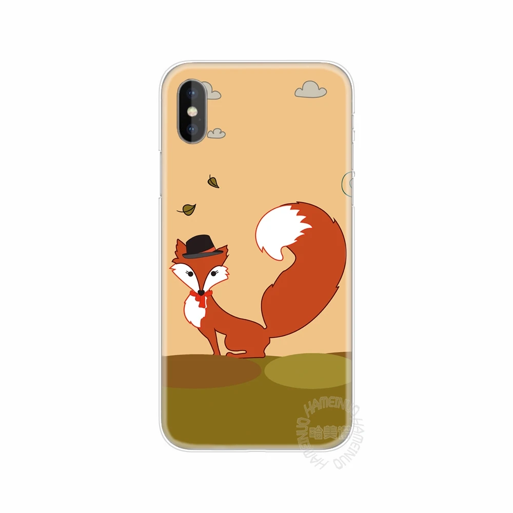 HAMEINUO sly fox Чехол для мобильного телефона с милыми животными iphone 6 4 4s 5 5s SE 5c 6s 7 plus