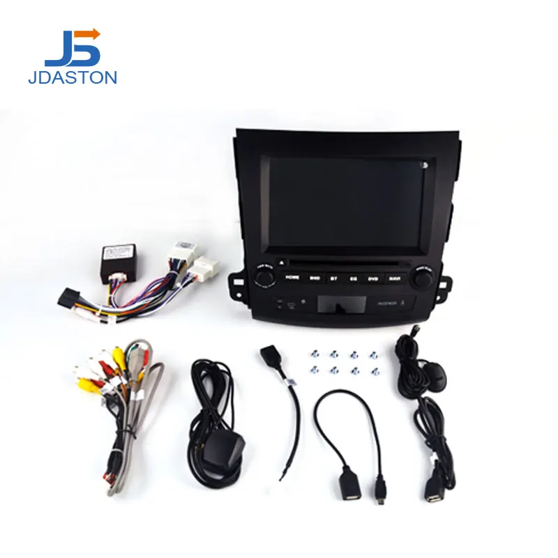 Автомобильный DVD плеер JDASTON Android 10 для Mitsubishi Outlander 2008 2014 Peugeot 4007 Citroen мультимедиа GPS 2