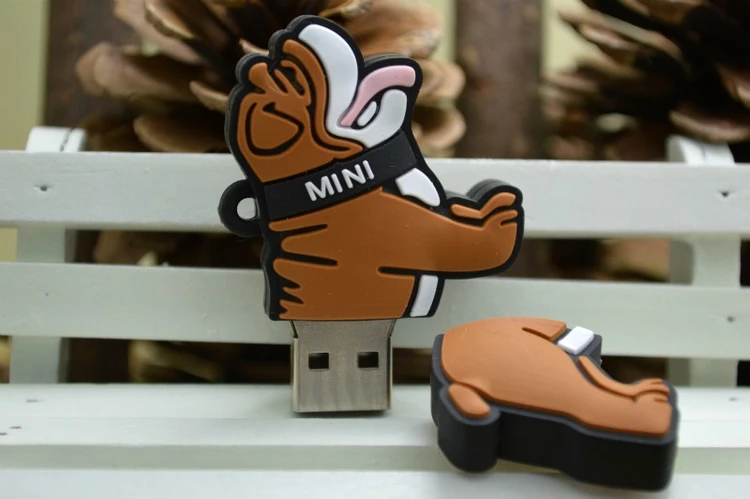USB флеш-накопитель мультяшный коричневый бульдог 16 г 8 флешка 4 флеш-карта usb 2 0