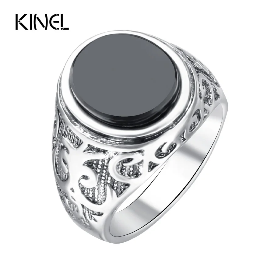 Мужское черное кольцо в стиле панк с серебряным покрытием|jewelry ring holder|ring jewelry
