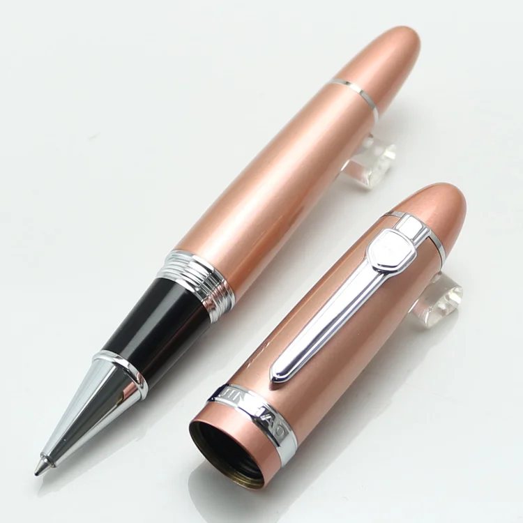 JINHAO 159 Ручка роллер розовое золото Толстая черная фиолетовая Золотая отделка