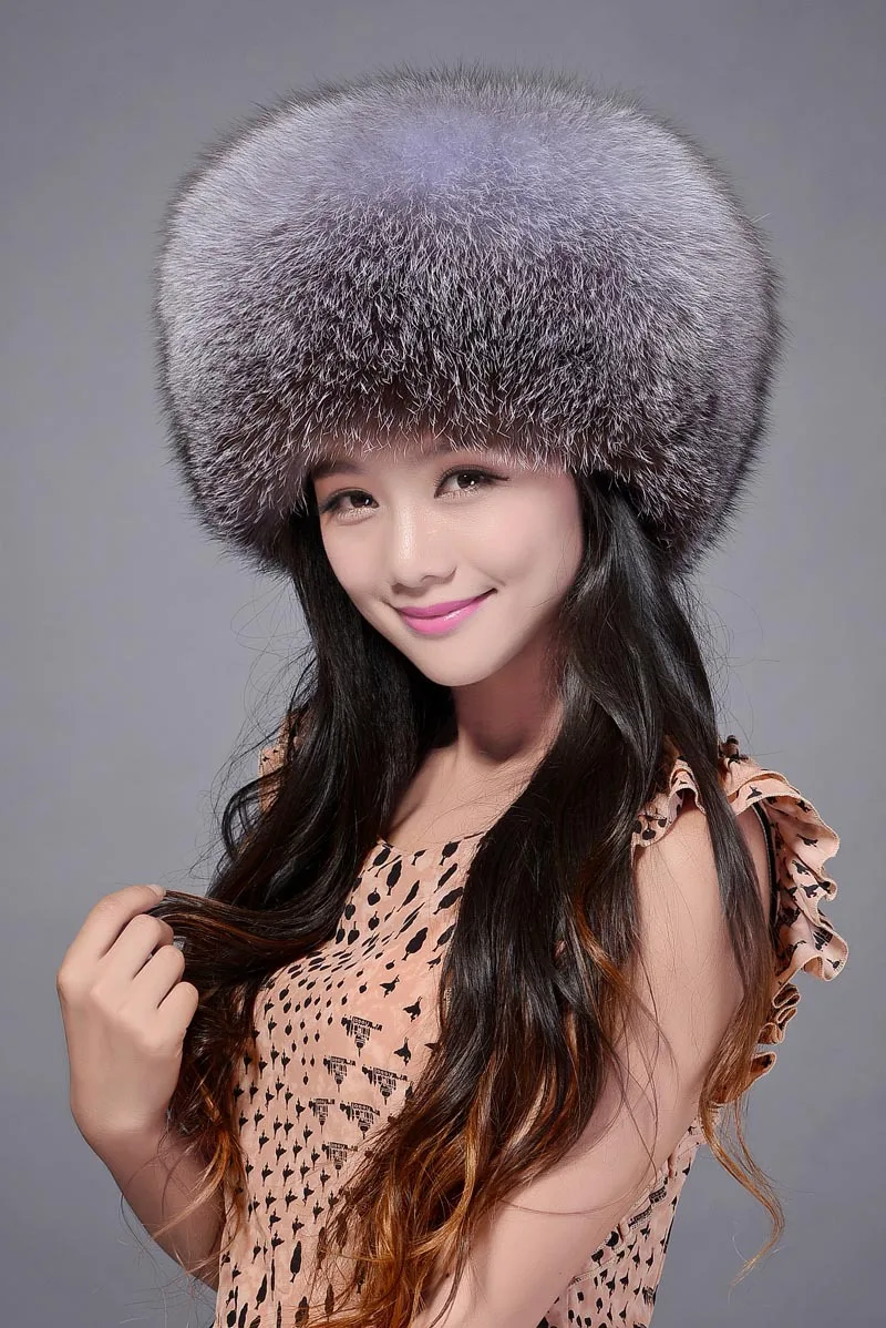 Зимняя Новинка имитация искусственного лисьего меха шапка с куполом теплая Lei Feng