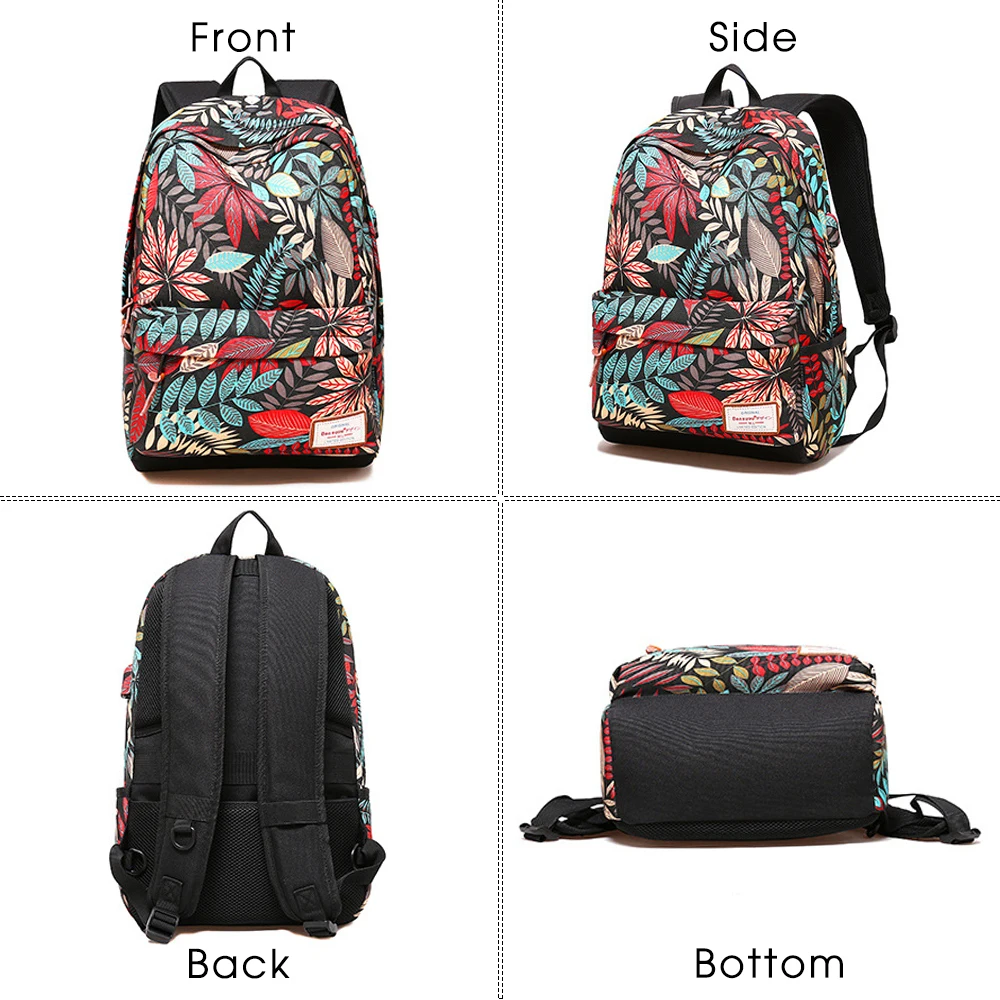 LOSHAKA женский рюкзак для ноутбука с usb-зарядкой девочек-подростков школьный сумка