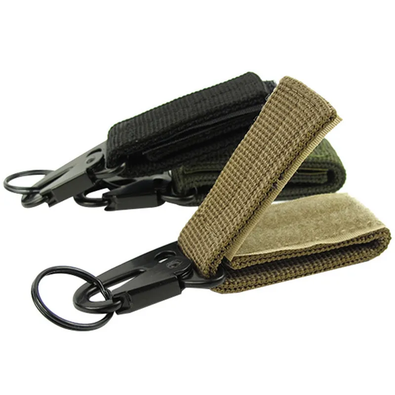 Multifunction Nylon Tactical Carabiner Backpack Hooks EDC Military Keychain Clasp Hanging Belt Buckles Key Ring Unisex | Украшения и