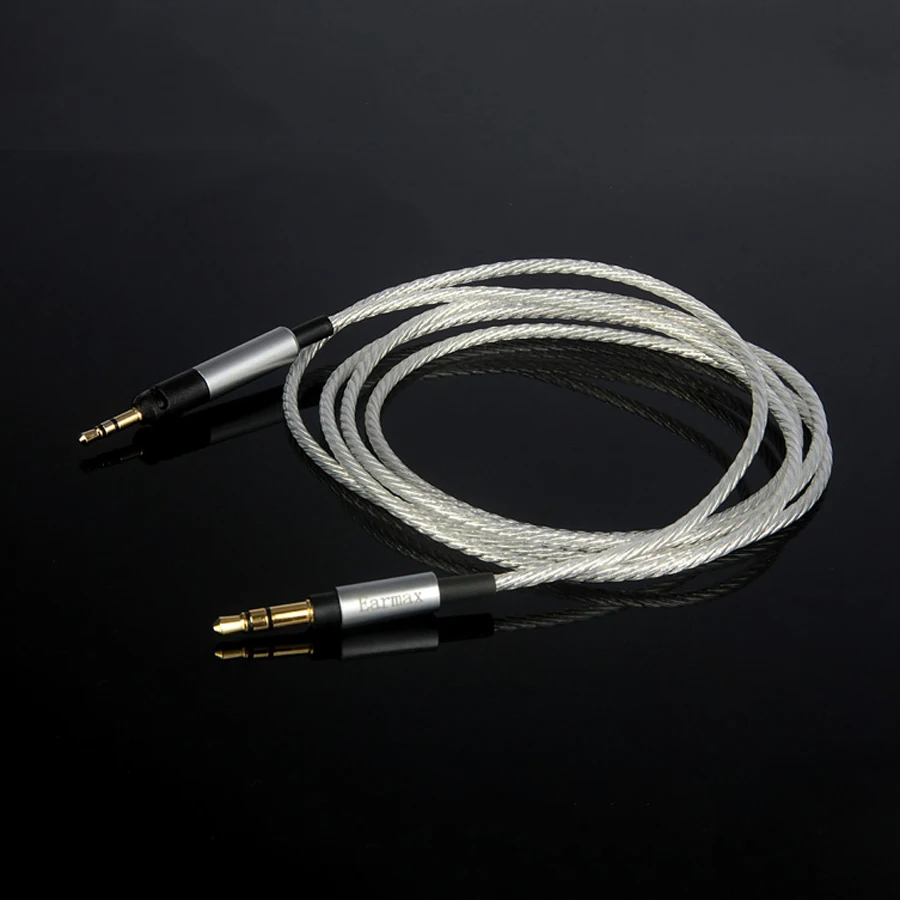 Кабель для наушников Earmax Sennheiser HD598 HD558 HD518 HD595 кабель гарнитуры с серебряным