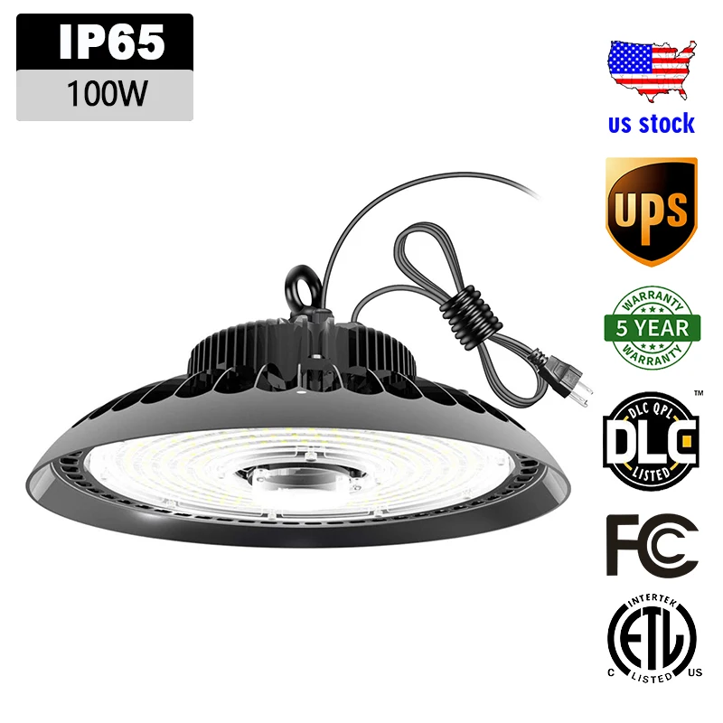 UFO LED High Bay Light Led Downlight освещение 100 Вт 150 200 IP65 US Plug затемняемый супер яркий