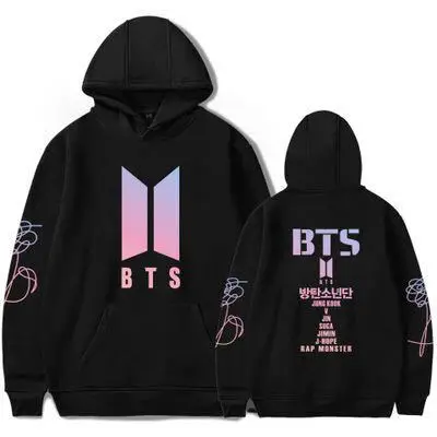 Kpop2018 новый корейский вариант с капюшоном Толстовка моды цвет букв для обувь