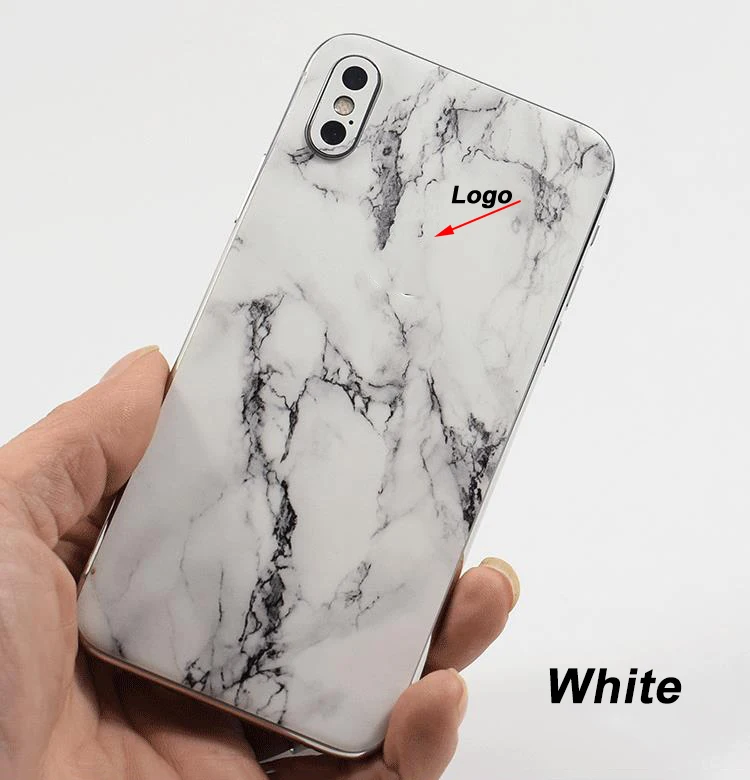 Мраморное волокно Декор задняя пленка для Apple IPhone X мобильного телефона защитный