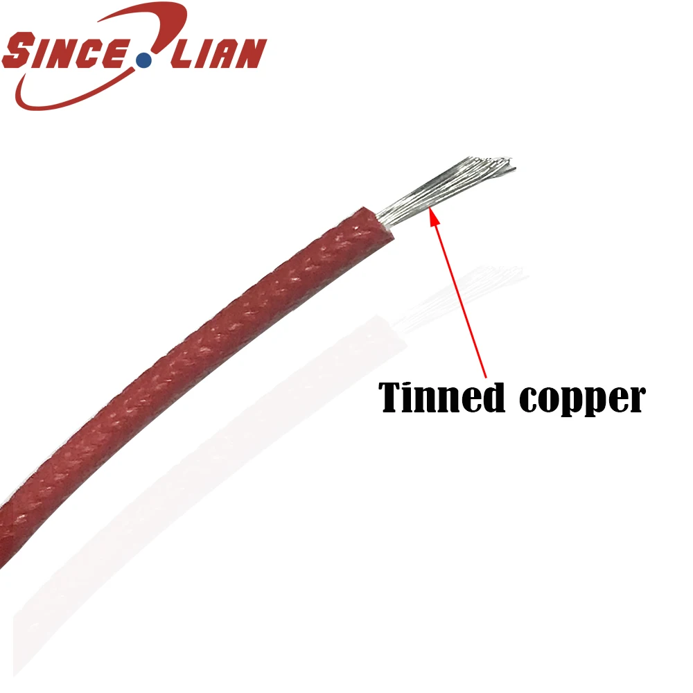 10 метров UL3122 16AWG оплетка из стекловолокна с электрической проволокой силиконовый