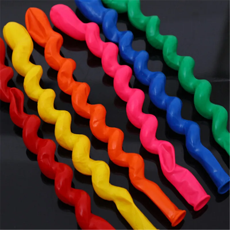 Лидер продаж 50 шт./лот Разноцветные Спиральные латексные воздушные шары с гелием