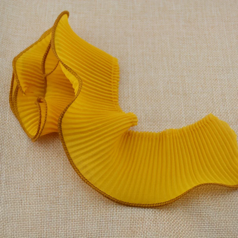 3 ярда/Лот шифоновая волнистая кружевная отделка оборки ленты плиссированная