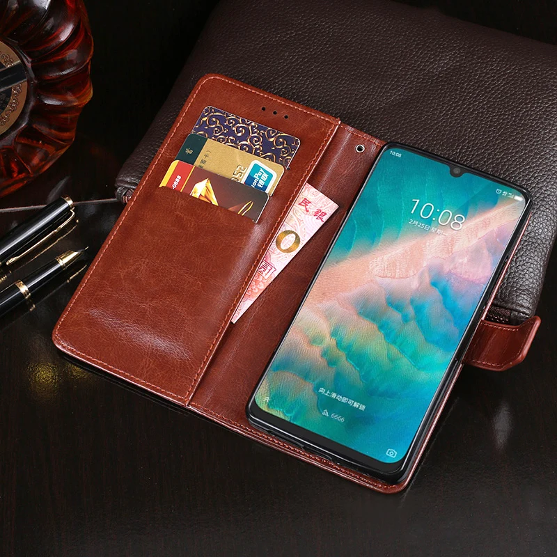 Чехол-книжка для ZTE Blade V10 кожаный чехол-бумажник телефона в деловом стиле чехол с