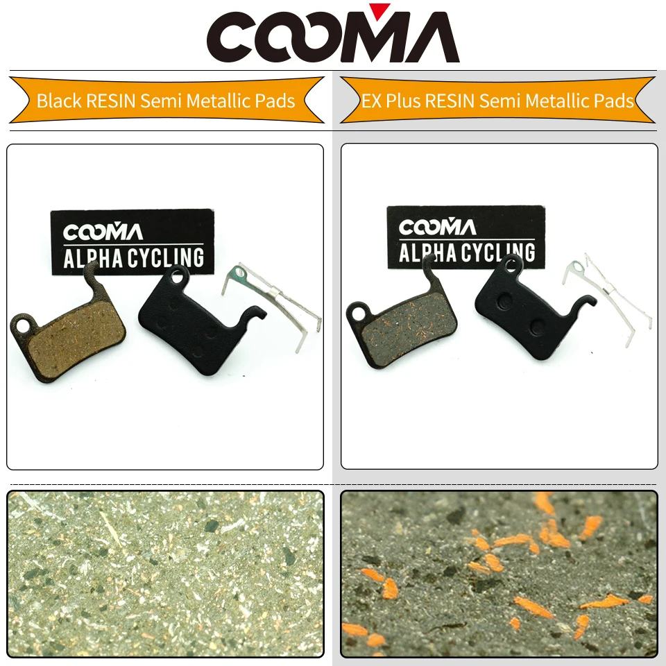 

COOMA's Brake pads for SHIMANO XTR M975, M966, M965, Saint M800, Deore XT M776, M775, M765, SLX M665, Disc Brake, 1 Pair