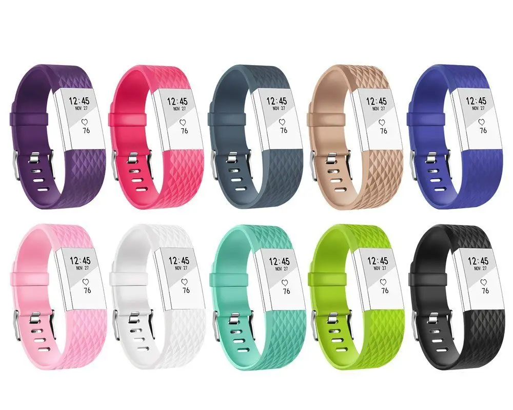 (12 цветов Алмазный Узор) Спортивные Сменные силиконовые ремешки для пульса