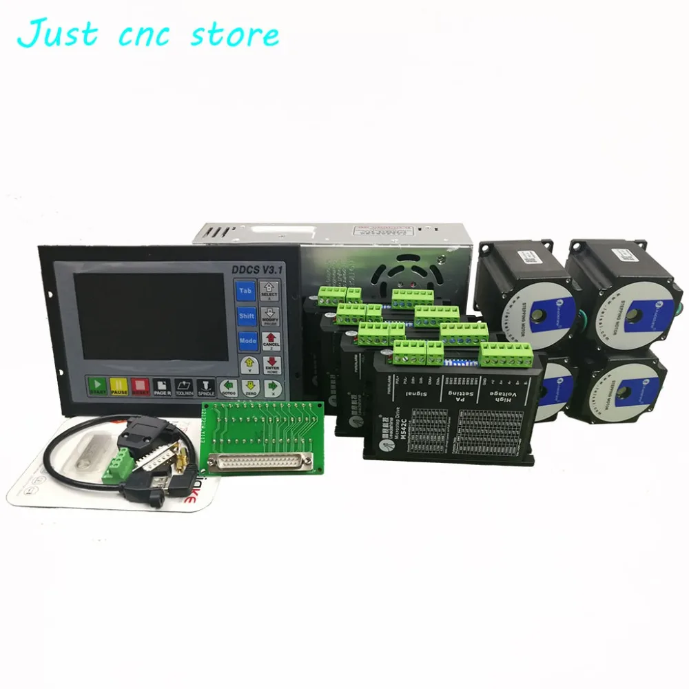 CNC mach3 USB 4 Axis Kit 4pcs M542C driver+ DDCS V3.1 controller board+ HS21A 57 stepper motor +power supply | Обустройство дома