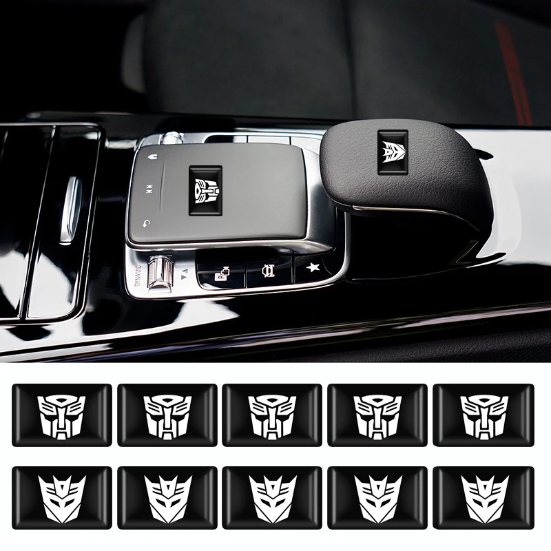 

10PCS 3D Transformers Autobot Car Sticker Badge Decal Motorcycle Stickers Emblem Notebook Motor Fridge Decal Auto Accessories