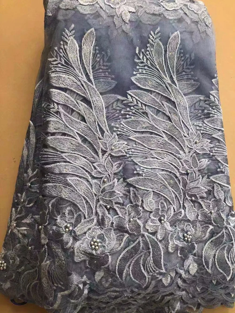 Хороший вид JIANXI. Новый Французский кружево ткань 3D аппликационный цветок с