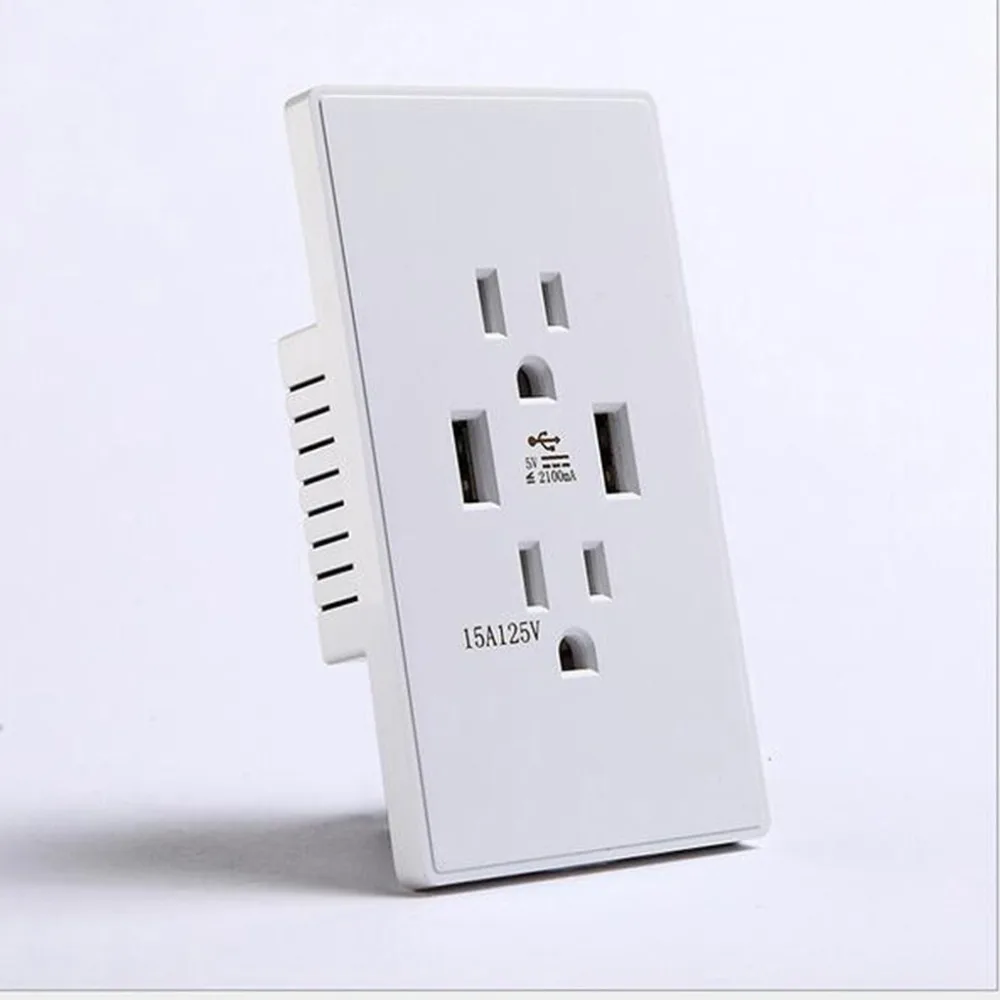 Горячая Распродажа Смарт 2.1A USB настенная розетка для США/ЕС/Великобритании