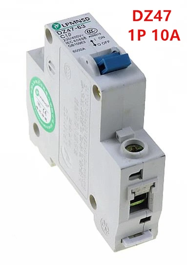1P DZ47 10A din рейка 230/400V ~ 50 Гц/60 Гц мини выключатель MCB C45 типа C|mcb breaker|breaker manufacturersmcb mini