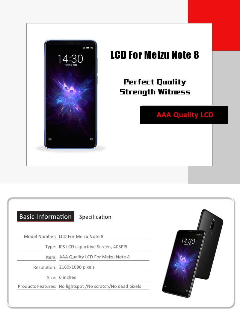 2160*1080 качество AAA lcd для MEIZU M8 Note lcd с рамкой дисплей экран для MEIZU M8 Note экран с рамкой lcd(10-Touch