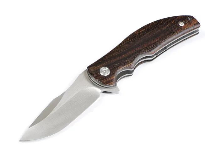 Черный ZT0606 тактический складной нож 8cr13mov лезвие G10 деревянная ручка походные карманные ножи для выживания шарикоподшипник Флиппер Открытый Инструменты - Цвет: Черный