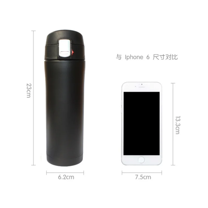 Urijk Thermos Mug Vacuum Cup Stainless Steel Car Bottle Insulated Tumbler Vehicle Spring Cap Water Bottles 2 Sizes | Дом и сад