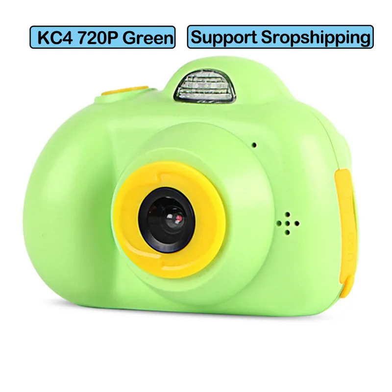 Green KC4 720P Детская камера Mini 32G sd-карта электронная игрушка детская мини цифровая 2,0 дюйма с фиксированным объективом 100 градусов фотокамера обучающая игрушка - Цвет: Green KC4 720P