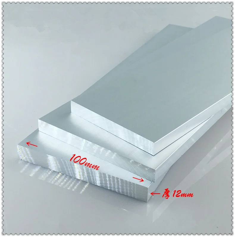 

Aluminium alloy plate 12mmx100mm article aluminum 6063-T5 oxidation width 100mm thickness 12mm length 1000mm 1pcs