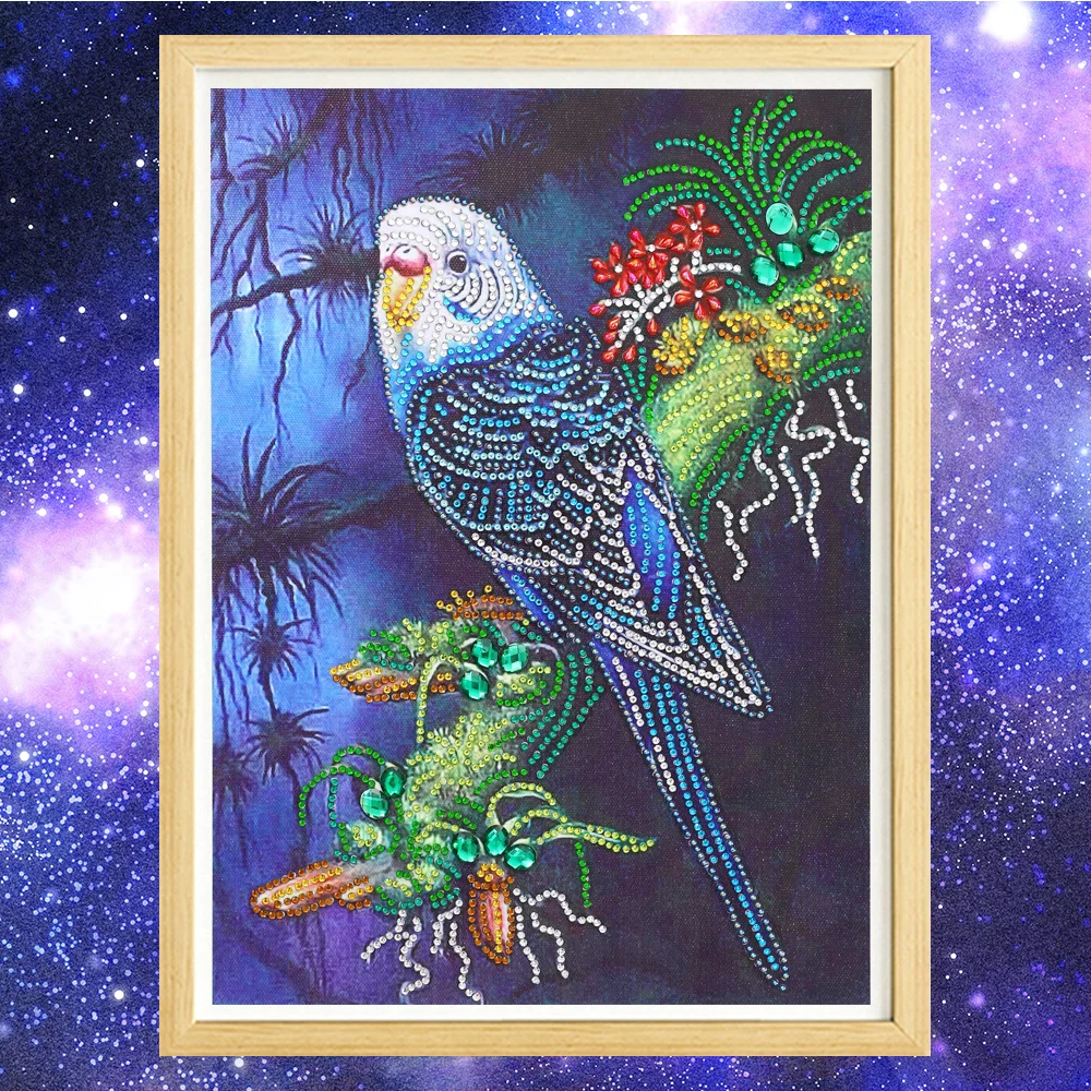 5D DIY Diamond Painting Parrot Special Shaped Full Round Diamond Embroidery Sale Animal Mosaic Picture Of Rhinestones