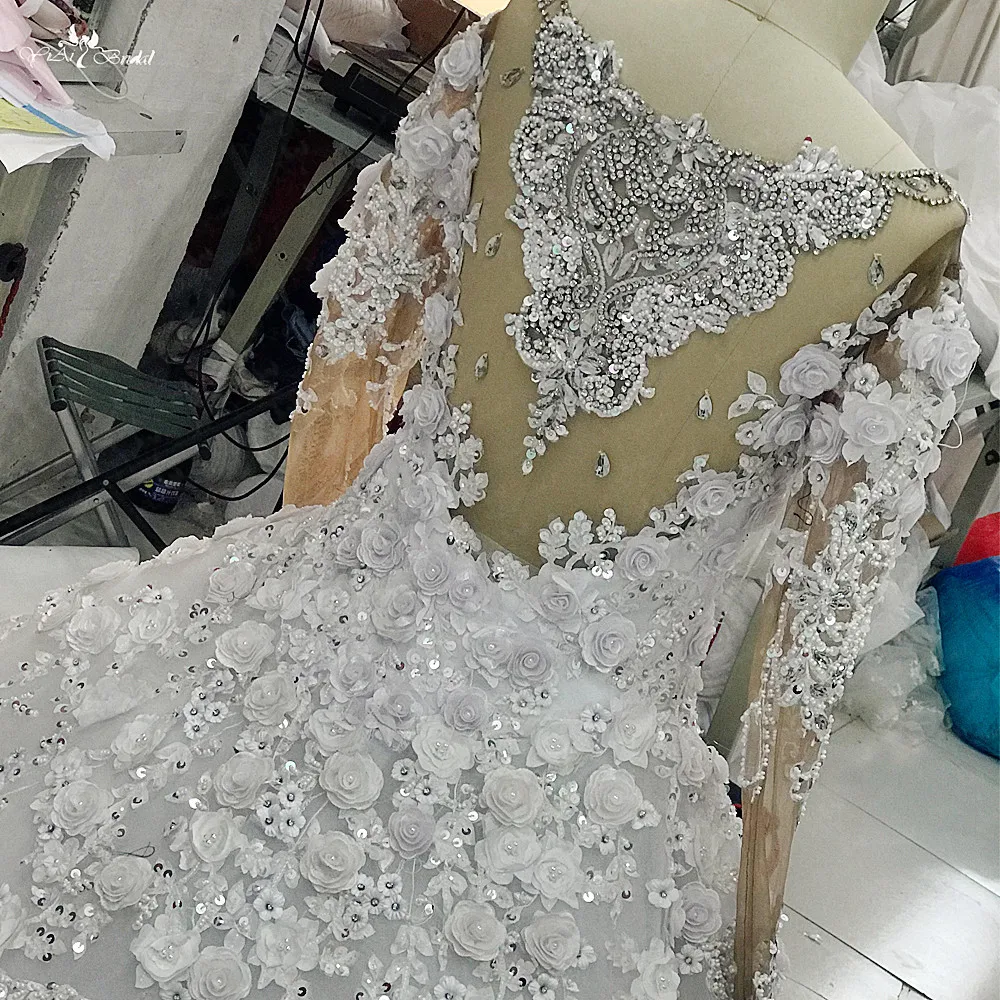 RSW871 2018 роскошный халат с длинными рукавами De Mariee Princesse Luxe|Свадебные платья| |
