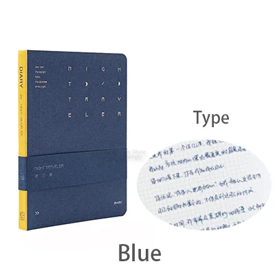 Blue 4-цветный ноутбук Xiaomi Youpin kinbt Walker Series B6 может быть написан на плоской 180 градусов четыре внутренних страницы офисный блокнот - Цвет: Blue