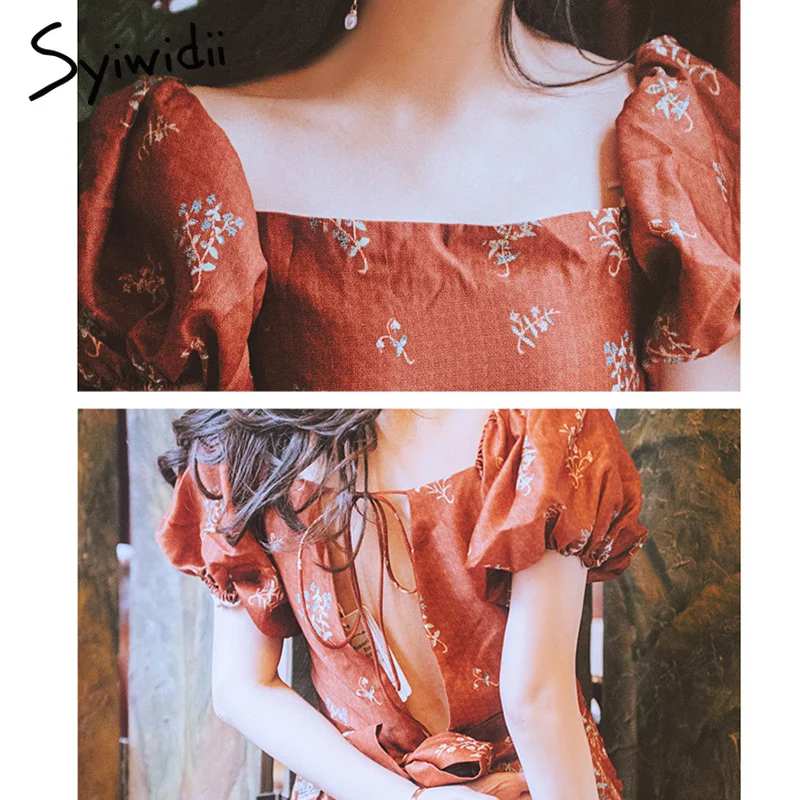 Женское винтажное платье с открытыми плечами Syiwidii длинное вечернее макси