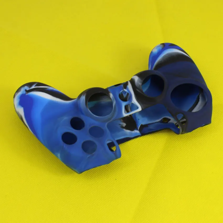 Крутой Камуфляжный Мягкий силиконовый чехол защитная кожа для sony Playstation 4 Dualshock 4 контроллер PS4 консоль наклейки синий