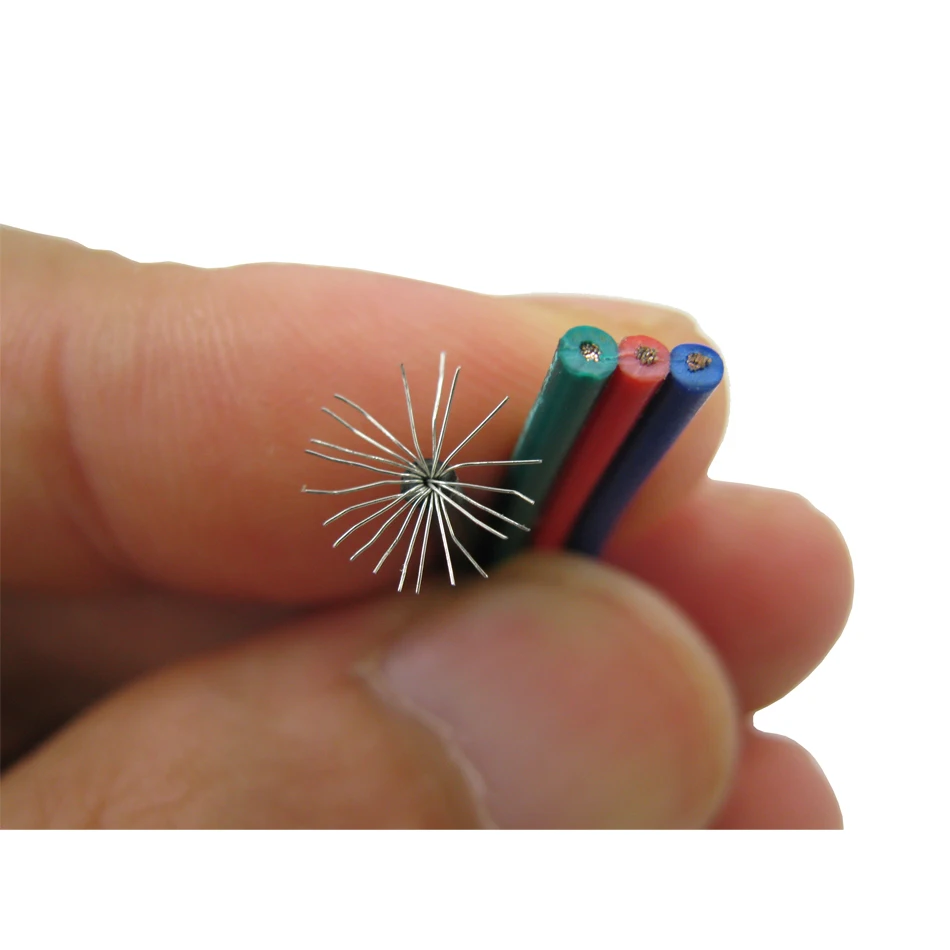 1м 10м 20AWG ПВХ изолированная медная проволока 4-х контактный RGB-кабель для обогревателя LED Электрический Свободный выбор количества метров.