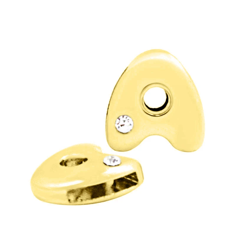 1300 шт Золотые стразы на одной половине буквы для слайдного браслета Diy 8 мм горка