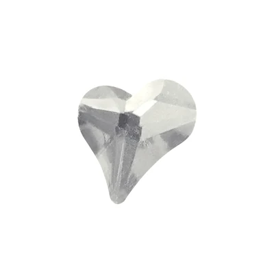 Slanting Heart 7mm 50 шт. Стразы для ногтей 3D украшения для дизайна ногтей стеклянные украшения для ногтей очаровательные принадлежности плоские задние капли в форме сердца Сияющие - Цвет: Slanting Heart 7mm