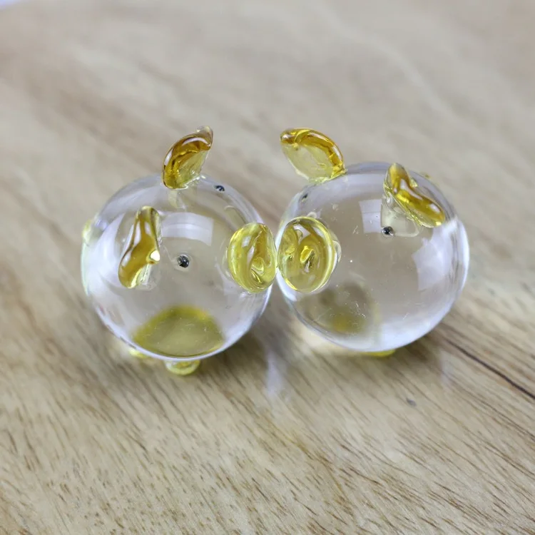 1 шт. фигурки хрустальной свиньи K9 миниатюрные стеклянные животные украшения для