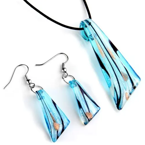 Set of Glass Murano Pendant Necklace Earrings | Украшения и аксессуары