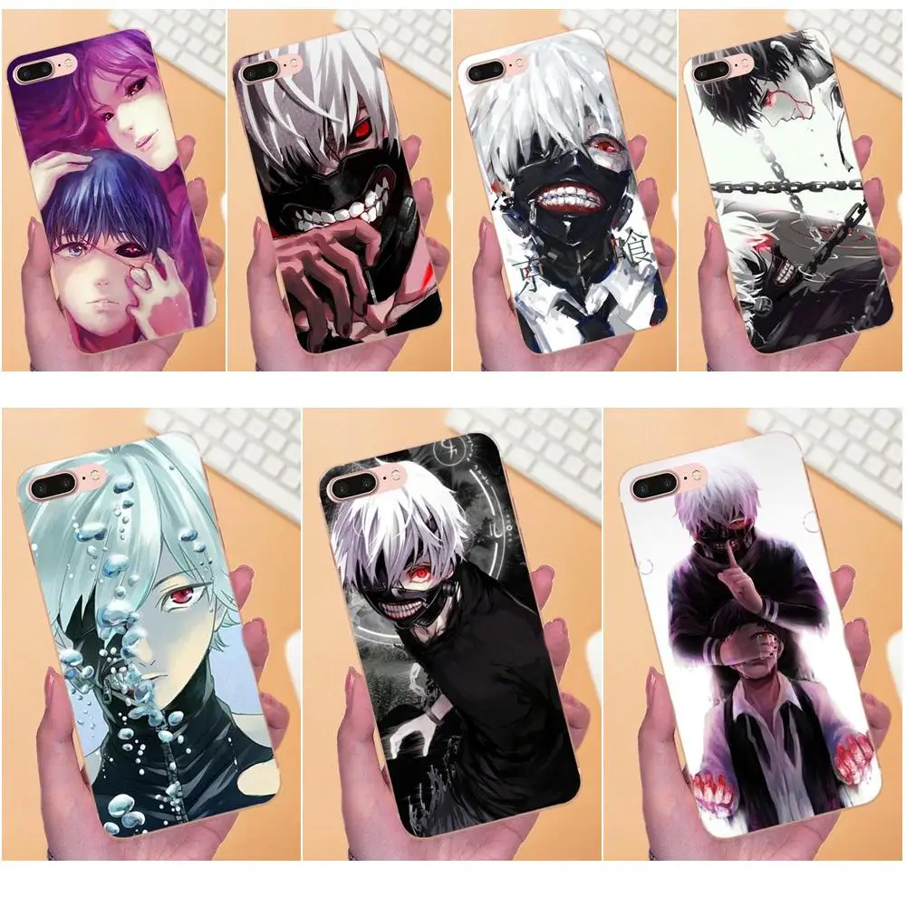 Мягкий сотовый телефон прозрачный японский аниме Tokyo Ghoul Kaneki Ken для Apple iPhone 4 5 5C 4S SE 6