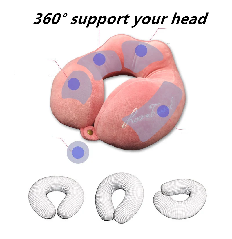 Пены памяти путешествия Офис Подушка U-Форма шейной подушки шейного отдела