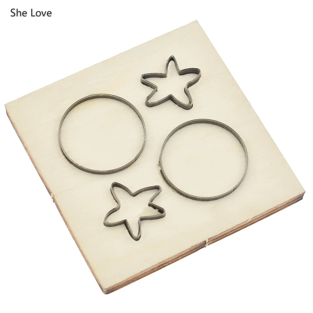 Style2 7.5 x7.5cm She Love новые металлические кожаные режущие формы, серьги-капли в форме звезды, деревянные кожаные режущие формы ручной работы, товары для рукоделия - Цвет: Style2 7.5 x7.5cm