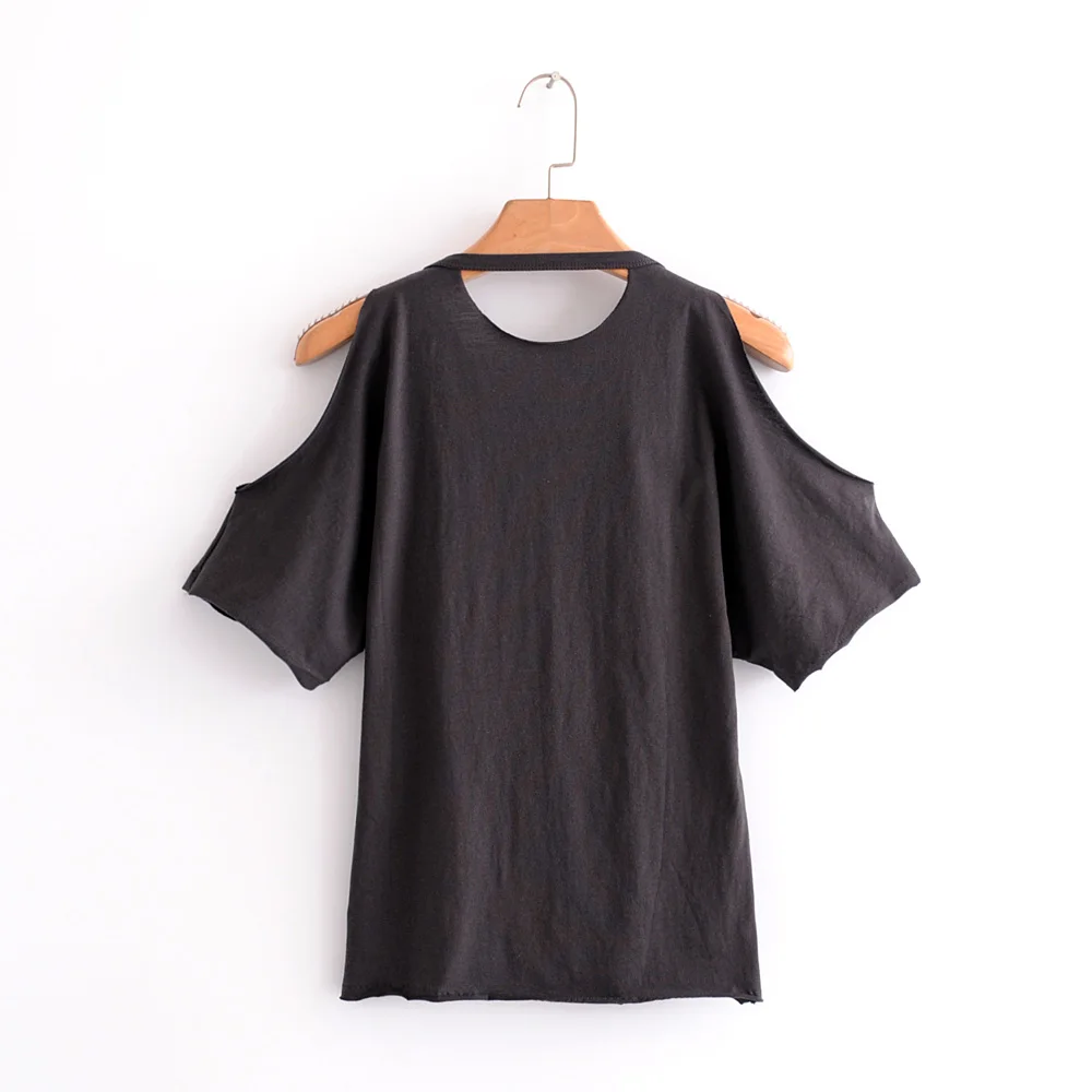 2018 Женская Летняя трикотажная футболка из хлопка с принтом орла короткий рукав