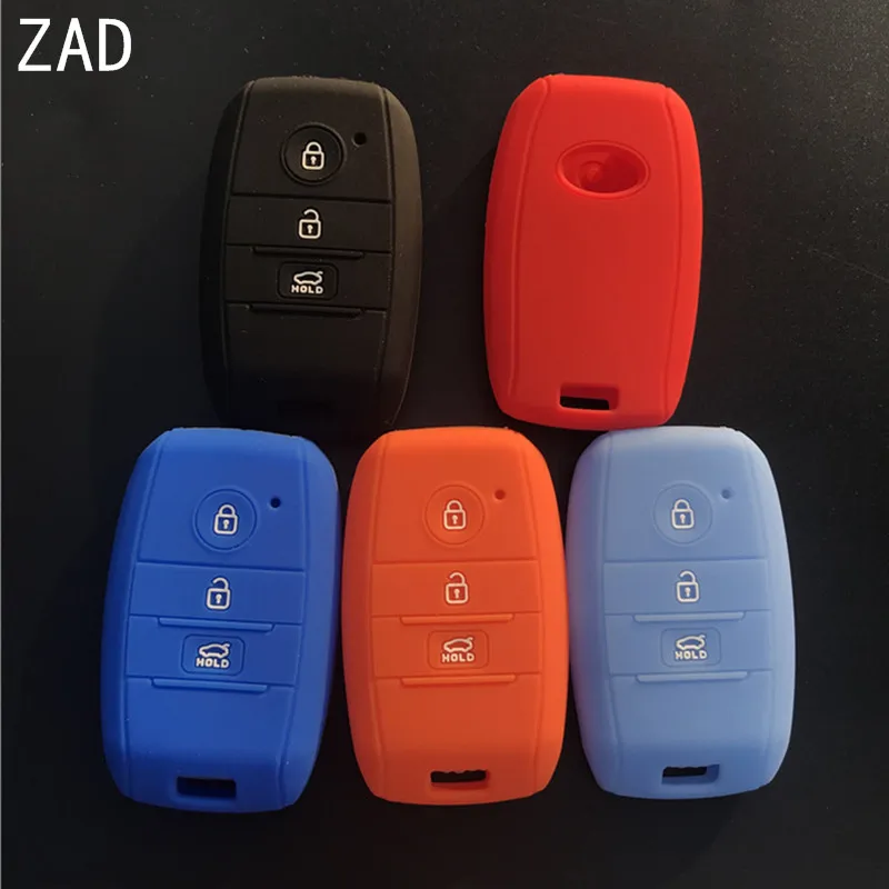 ZAD силиконовый резиновый чехол для автомобильных ключей KIA KX3 K3 Sorento K4 K5 3 кнопки